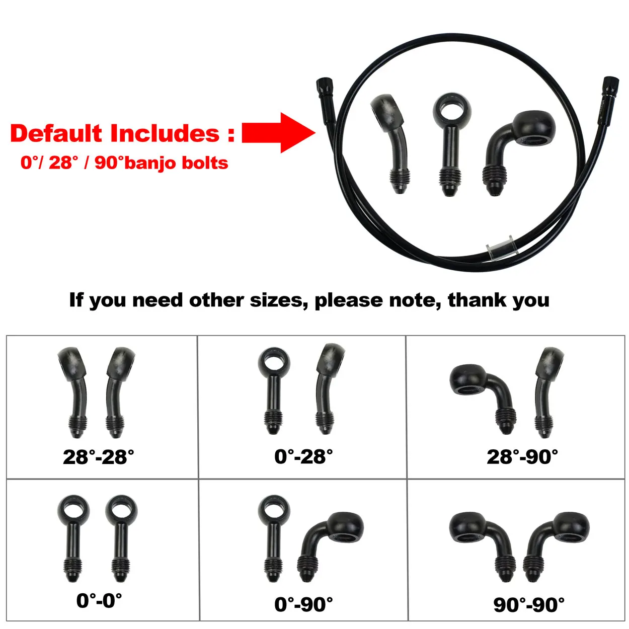 Ống phanh bện AN3 Ống dầu côn  - đánh giá và giá Motorcycle Brake Cable